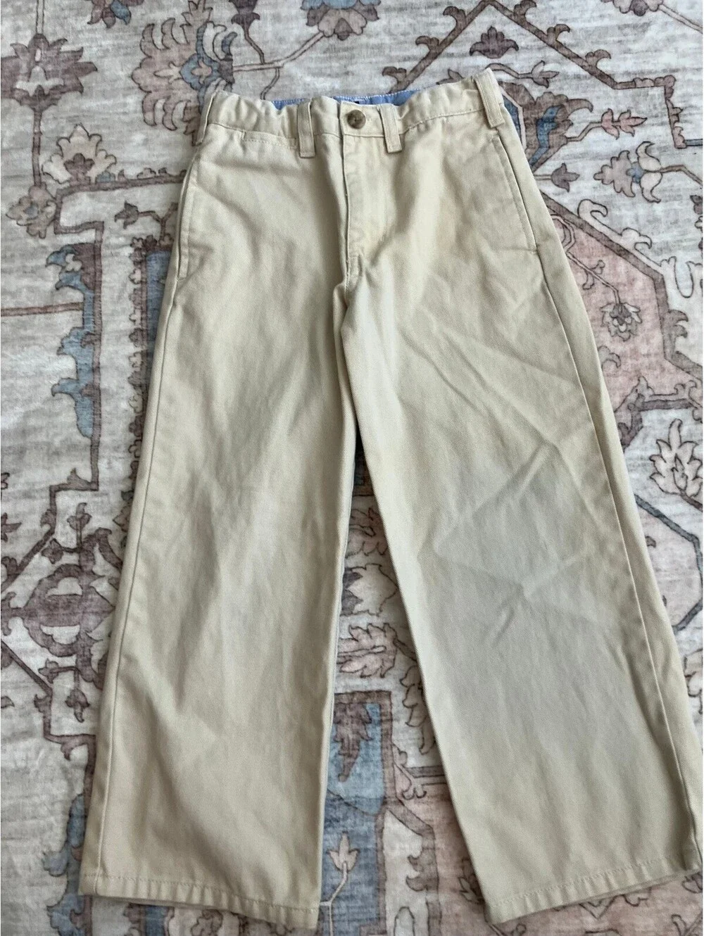 Baby Gap Toddler 5 Years Khaki Chino Trousers Flat Front Adjustable Waist